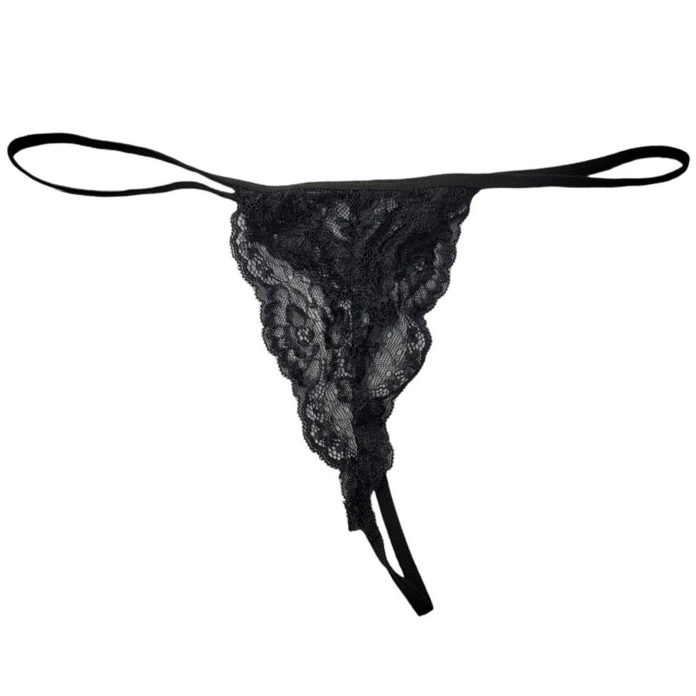 Black Lace V String Panties